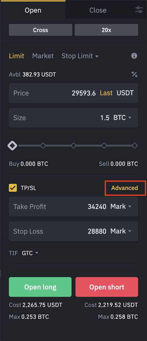 Ethereum: Set the TP/SL on opening a Futures position at the same time (Binance API)
